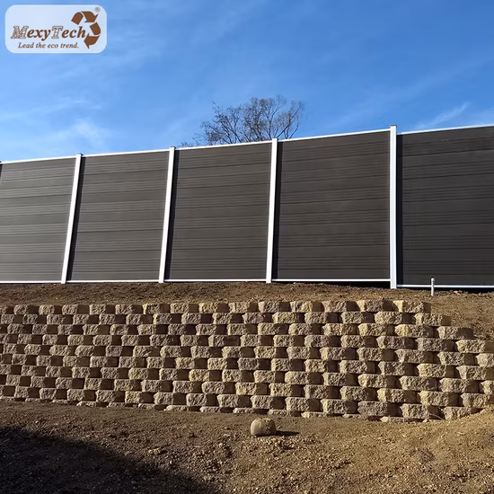 Easy Installation WPC Teak Poly Wood Fence for Outdoor Balcony