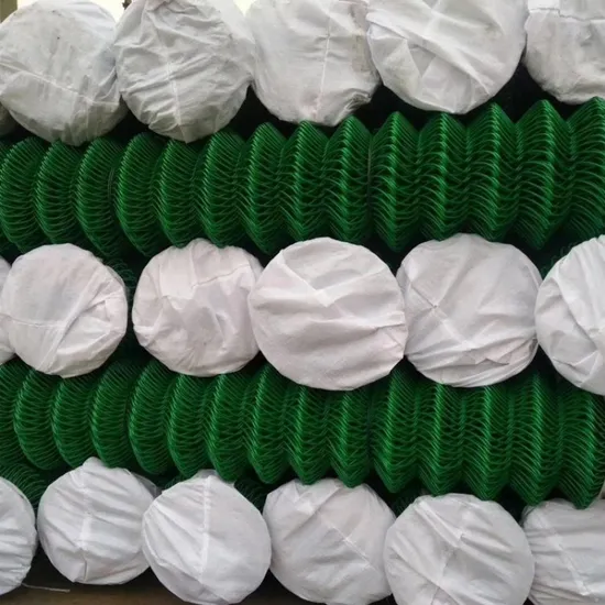 Factory Price Green Poly Vinyl Chloride Coating Extruded Chain Link Fence 